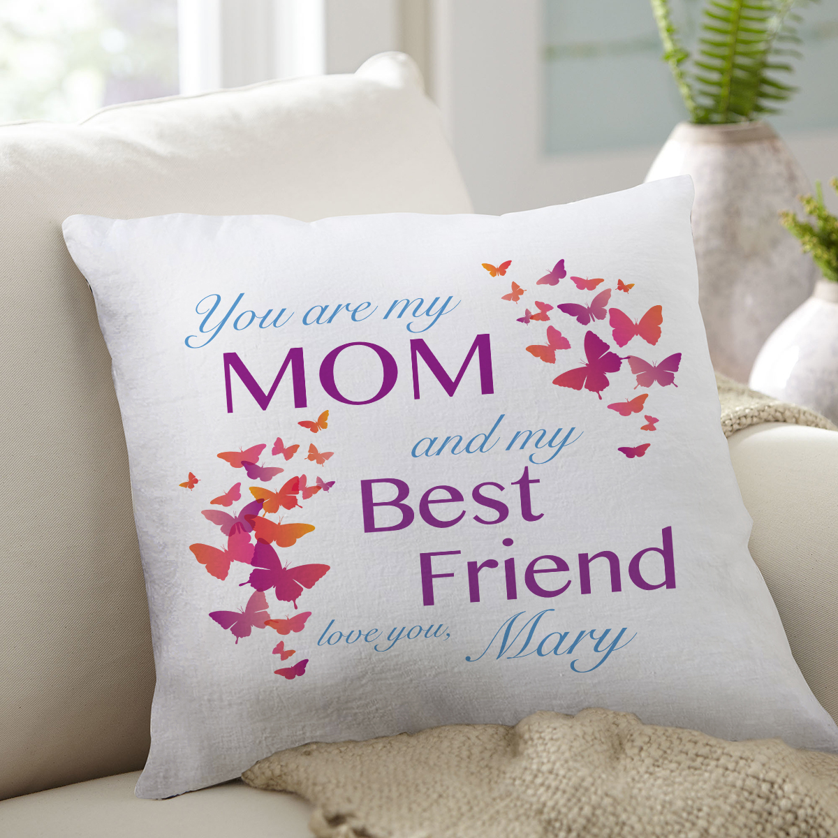 Mom is My Best Friend Pillow - ThePersonalizationCo.